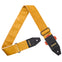 AMUMU Embossed Leaf Yellow Guitar Strap –Yellow Vegan Leather with Double-Layer Top Grain Leather Ends VG01EB-YL-R